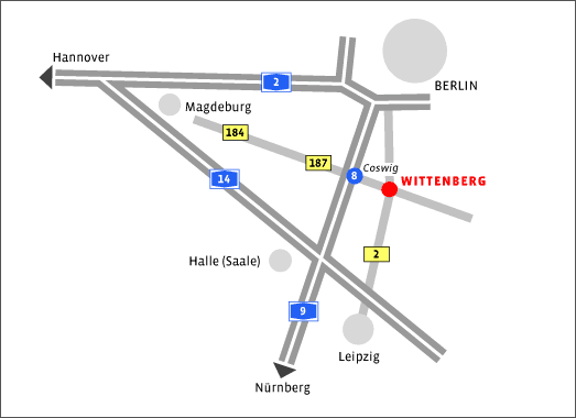 Anfahrtskizze (Wittenberg)